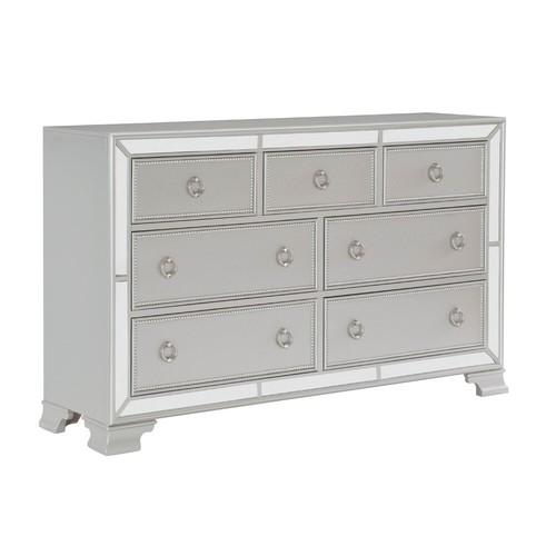 NEW 5PC Queen King Silver Champagne Gold Bedroom Set Modern Furniture B/D/M/N/C - Picture 25 of 43