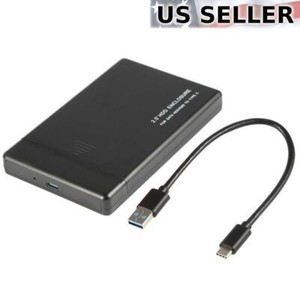 USB 3.1 Type C 2.5/" External HDD SSD Enclosure Hard Drive Case SATA 3.0 UASP