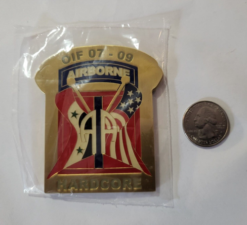 OIF 07-09 Airborne Hardcore Loyalty Large Challenge Coin - Picture 3 of 9