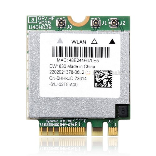 Dell DW1830 802.11AC WLAN+BT NGFF WIFI Card BCM943602BAED GKCG2 For XPS 15 9550 - Picture 1 of 5