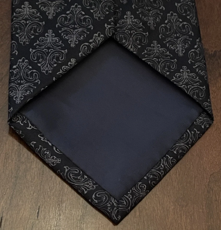 Corbata de cuello Eagle Wings negra gris 100 % poliéster para hombre hecha en China Foto 2 de 4