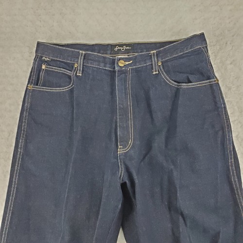 Vintage Sean John Denim Suit Men Blue Dark Wash 2XL Jacket & 36x32 Pants 90s Y2K - Picture 13 of 23