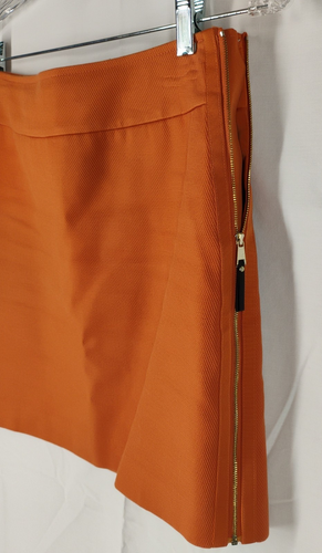 Ann Taylor Womens 4P 4 Petite Orange Side Zipper Zip Up Mini Pencil Skirt - Picture 4 of 7