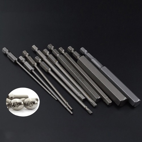 Hex Head Allen Wrench Drill Bit Set Screwdriver Socket 1/4" Hex Shank H1.5 - H14 - Picture 5 of 28