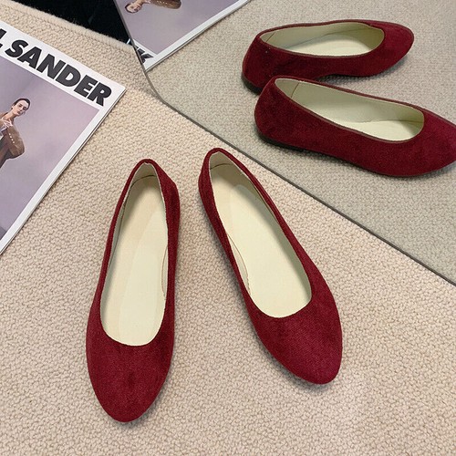 Nuevo Mujer Bailarina Dolly Pumps Zapatillas Planas Zapatos Gamuza Talla/ - Imagen 2 de 25