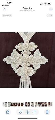 TAJ By Sabrina Crippa Tunic Top Cover Up X-Large Embroidered Brown Sequins $399 - Picture 7 of 13