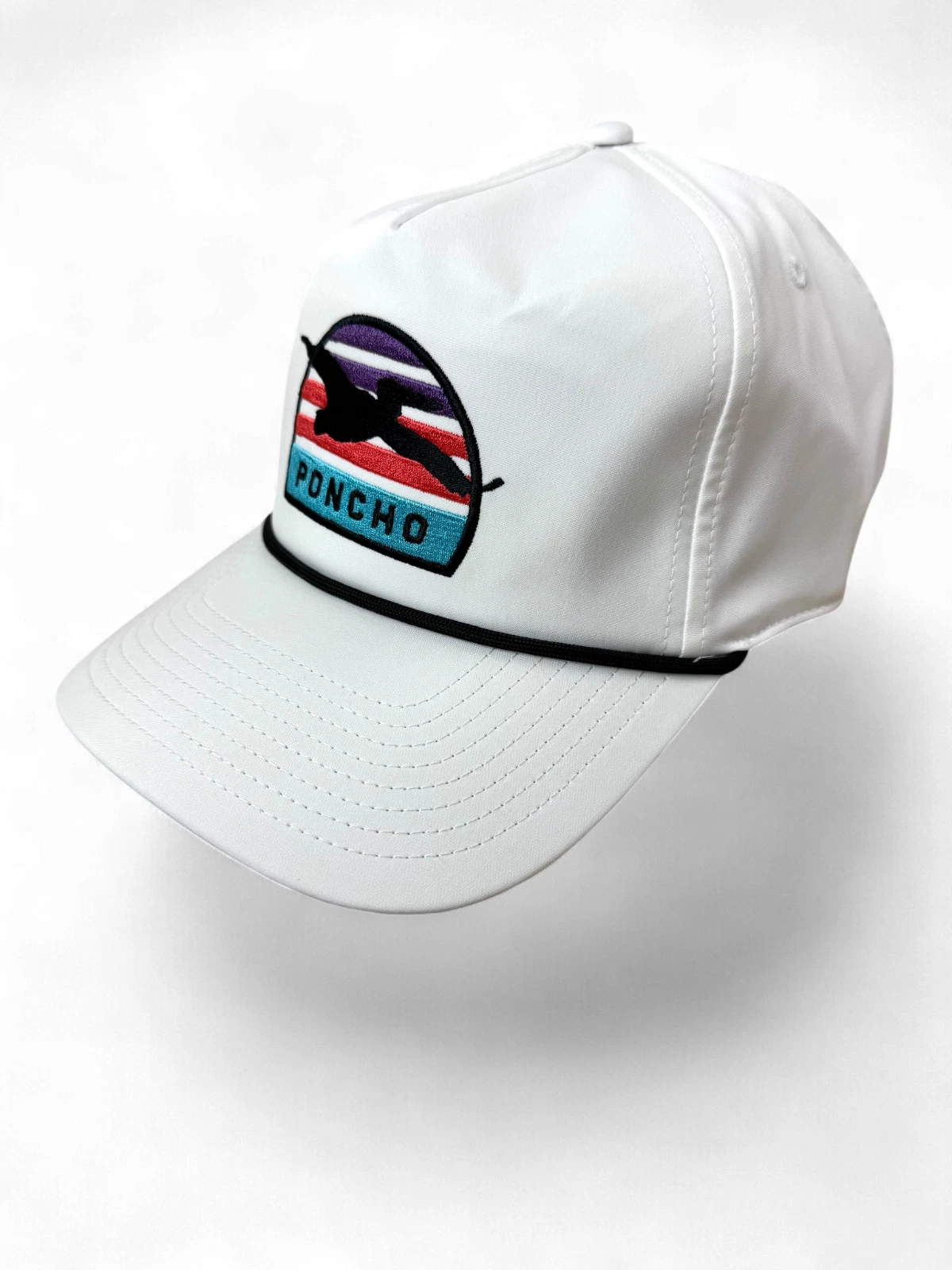 Poncho Outdoors Hat Snapback Cap White Pelican Sunset Patch Rope NWT Fishing
