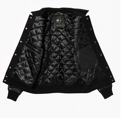 Chaqueta de bombardero Volcom 50 Collegiate negra para hombre - Imagen 4 de 10