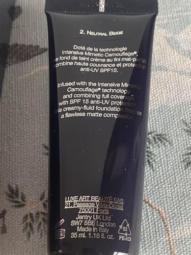 By Terry Cover-Expert SPF 15 Full Coverage Foundation Matte 2 NEUTRAL BEIGE 35ml - Picture 5 of 6