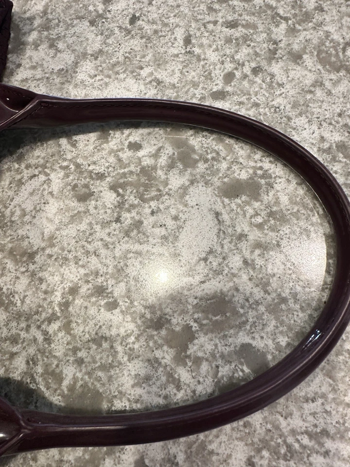 TORY BURCH burgundy quilted ELLA tote purse - Image 4 of 4