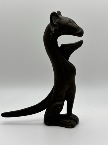 Antique Brass Cat Nutcrackers In Good Shape For The Age C 1910 - Picture 7 of 9