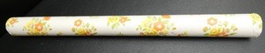 Vintage Floral Wallpaper Roll Orange and Yellow Flowers 21" x 13ft