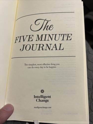 The Five Minute Journal Hardcover By Intelligent Change New Y - Picture 4 of 5
