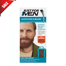 M-27 Just For Men Mustache  Beard, Beard Coloring for Gray Red, 1Pk