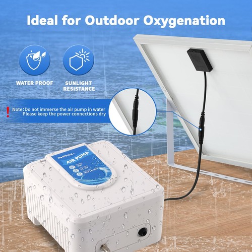 Solar Pond Aerator 380GPH, 16W Powerful Solar Air Pump with 2pcs 30W Solar Pa... - Picture 4 of 7