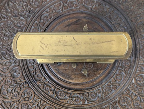 London Clock Company Gold Brass Quartz Battery Mantle Floating Clock W Pillars - Picture 3 of 18