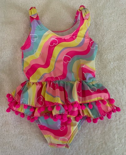 Betsy Johnson Toddler Girl One Piece Swimsuit-Size 2T-Multicolor - Picture 2 of 4