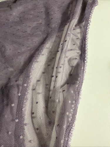 NWOT Victoria's Secret Purple Sheer Polka Dot Mesh Bikini Panties XL Logo Patch - Picture 4 of 10