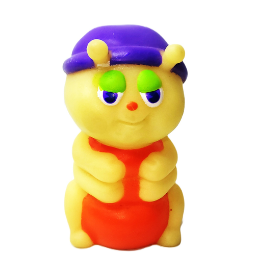 1980er Vintage 3" Glühwurm Glo Friend Bettwanze Actionfigur mit lila Hut - Bild 1 von 8