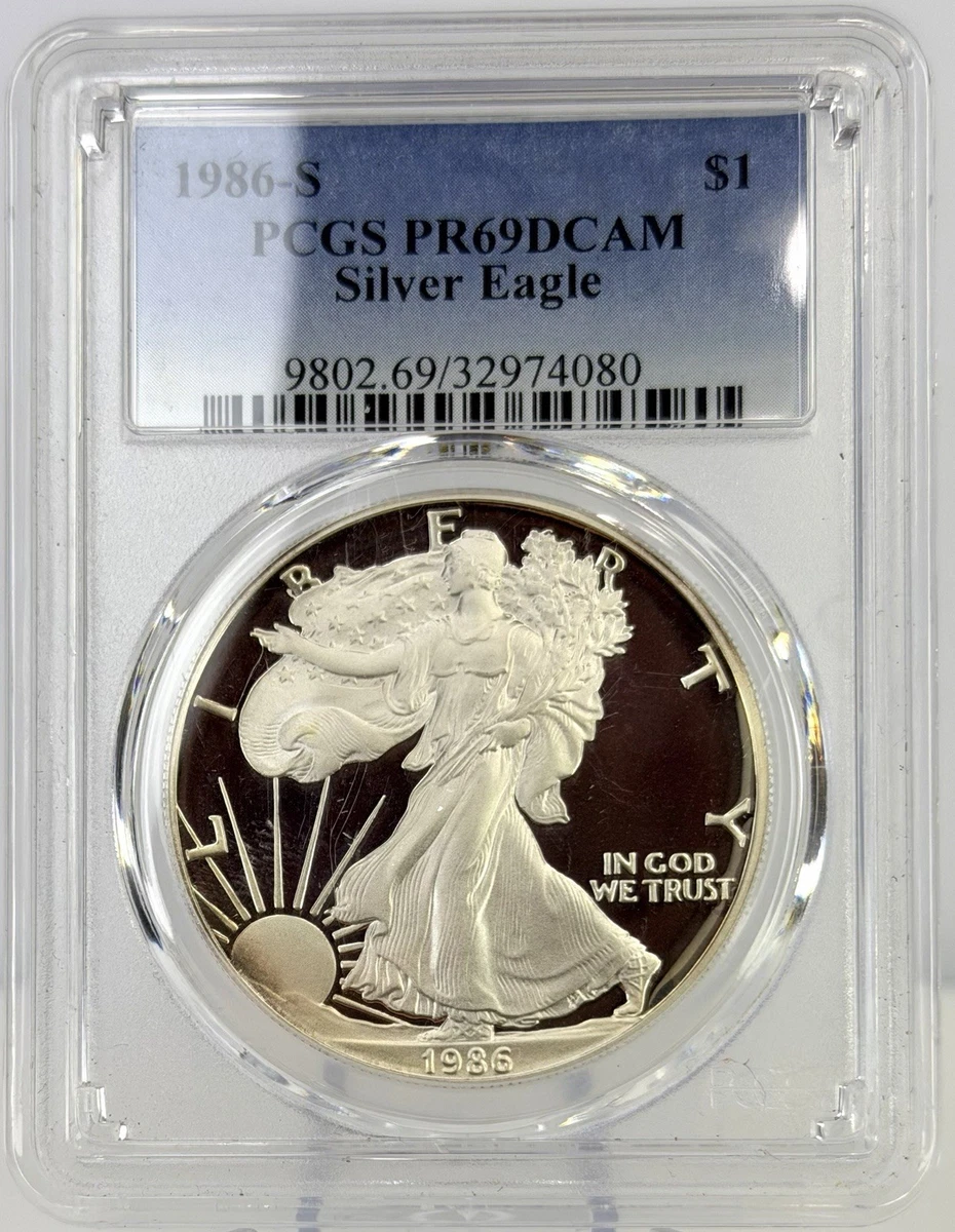 PCGS Certified PR 69 Graded 1986 Silver Bullion Coins for sale | eBay