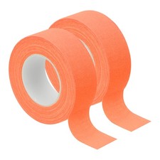 1 Inch x 33 Feet Neon Gaffer Cloth Tape, 2 Roll Tape, Orange