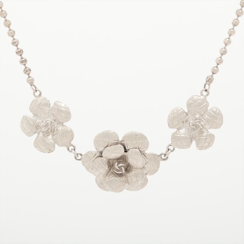 Chanel Camelia 98A Halskette GP Silber