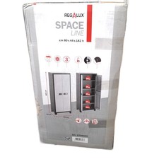 Regalux Kunststoffschrank Aufbewahrung Platzsparend Space Line 44 x 80 x 182 cm 