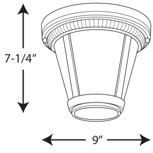 Progress Lighting P3883-LED Westport LED Outdoor Flush Mount - Black - Picture 2 of 5