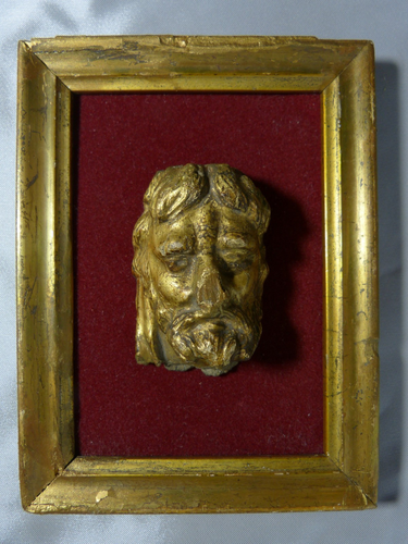 Sculpture Tete De Christ Statue Antique Wooden Carved Golden 18 Century 18th - Picture 8 of 18