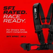 SFI Approved 5 Point Harness 2" 3" Padded Straps Black Red UTV SxS Off Road Jeep