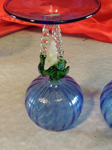 4 Lauscha Weingläser 🍷 Wein 🍇 Gläser Glas Trauben Stiel Mundgeblasen 👄 (4949) - Bild 13 von 24