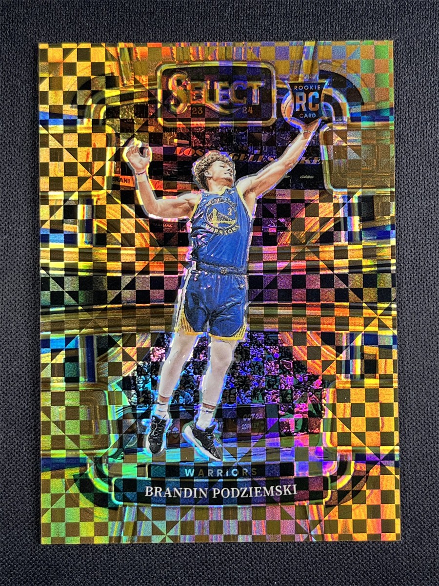 2023-24 Select Brandin Podziemski #93 Concourse RC Bronze Checkerboard Prizm /49