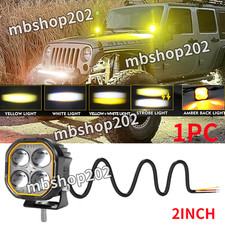2inch Square LED Work Light Driving Fog Lamp Strobe Yellow White offroad 4WD