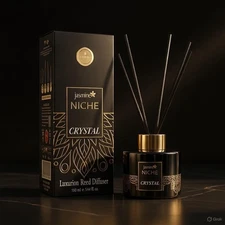 Luxury Jasmine NICHE CRYSTAL Reed Diffuser Set 5.41 fl oz Long Lasting Fragrance