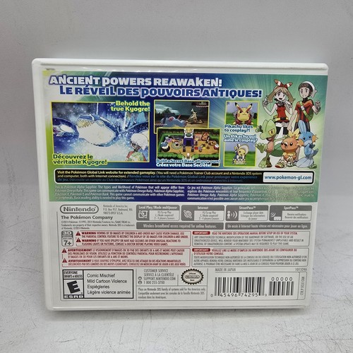 Pokemon Alpha Sapphire USA French Nintendo 3DS Case Only No Game - Picture 2 of 5