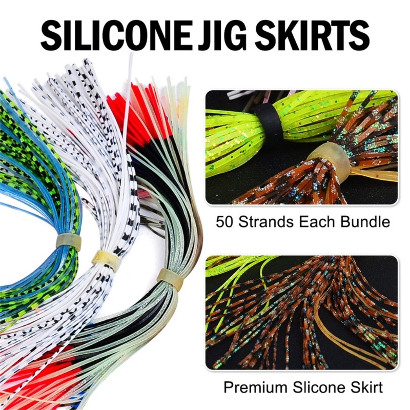 Jig Skirts Buzzbaits Jig Squid Skirt Fly Tying Materials Fishing Accessories - Image 6