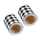  2 Rolls Black and White Grid Border Stickers Blackboard Bulletin Strips Borders