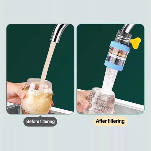 6 Schichten Wasserfilter Wasserhahnreiniger für Wasserhahn Küchenzubehör Mixer - Bild 18 von 30