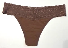Natori One Size Bliss Perfection Thong Panty 750092 Chocolate