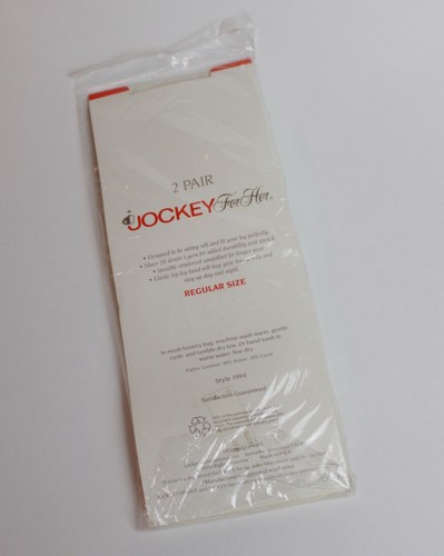 NEW Jockey For Her Sheer Knee High Hosiery Solid White 20 Denier 2 Pair One Size - Picture 6 of 6