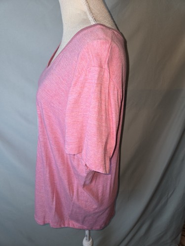 Damen T-Shirt Eddie Bauer Gr. XXL Rosa V-Ausschnitt Kurzarm Baumwollmischung Neu mit Etikett  - Bild 5 von 12