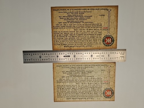 2 tarjetas de crédito de papel vintage de Sinclair Refining Company gasóleo Detroit MI '56 57 - Imagen 9 de 9