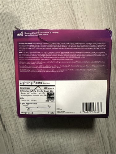 (3-Pk) Philips PAR16 Indoor Spotlight LED Light Bulb 50-Watt 9290031184 - Picture 3 of 5