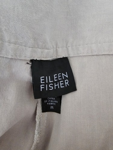 Pantalones de vestir Eileen Fisher tostados talla mediana lino/viscosa/spandex - Imagen 7 de 12