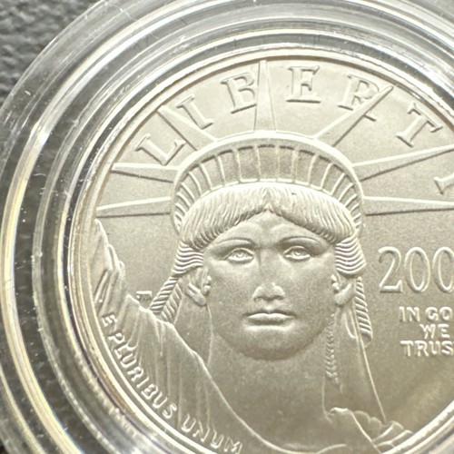 SUPERB GEM BU | 2007-W $10 1/10th oz .9995 Burnished Platinum Eagle in Capsule - Picture 10 of 15