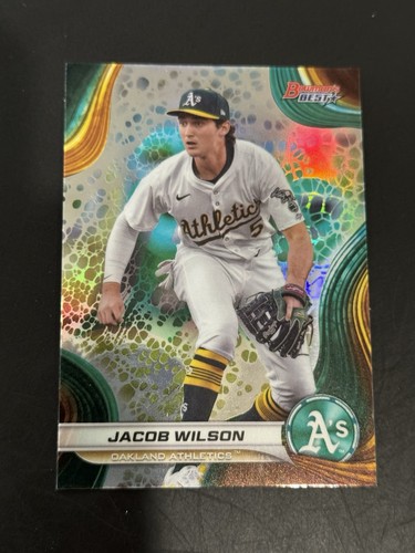 2024 Bowman's Best - Top Prospects Jacob Wilson #TP-16 Refractor Athletics