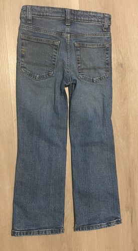 Cat & Jack Kids Denim Bootcut Jeans Adjustable Straps Size 5 - Picture 2 of 5