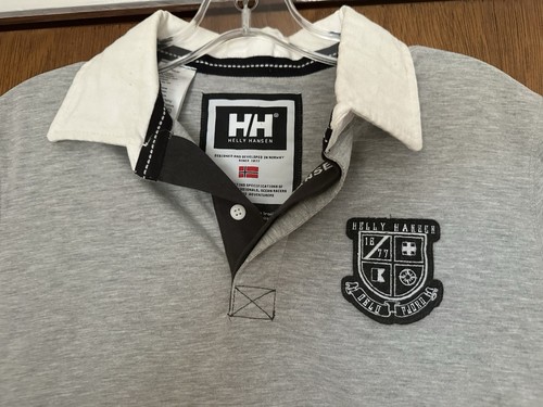 Helly Hansen Golf Polo Shirt Light Gray White Accents Logo On Sleeve Mens M - Picture 2 of 10