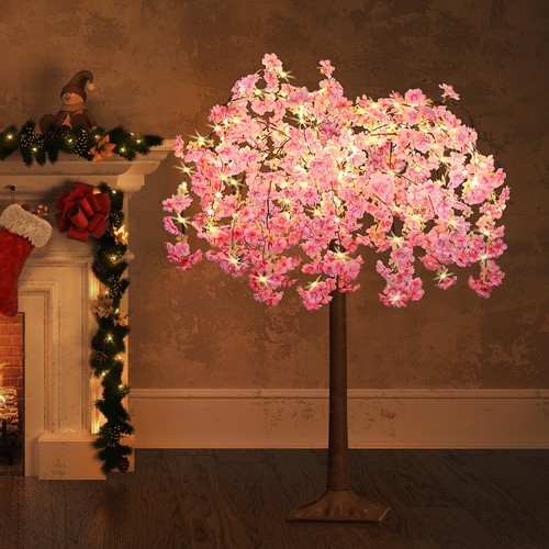 Lighted Cherry Blossom Tree LED Artificial Trees for Decoration Inside, Light... - Picture 1 of 8