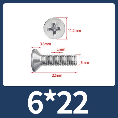 Phillips Machine Screws Countersunk Flat Head Bolts 304 Stainless Steel M1 - M10 - Picture 199 of 254